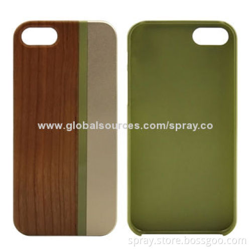 Hand-made Hard Wood with Aluminum Protective PC Case for iPhone 5/5S